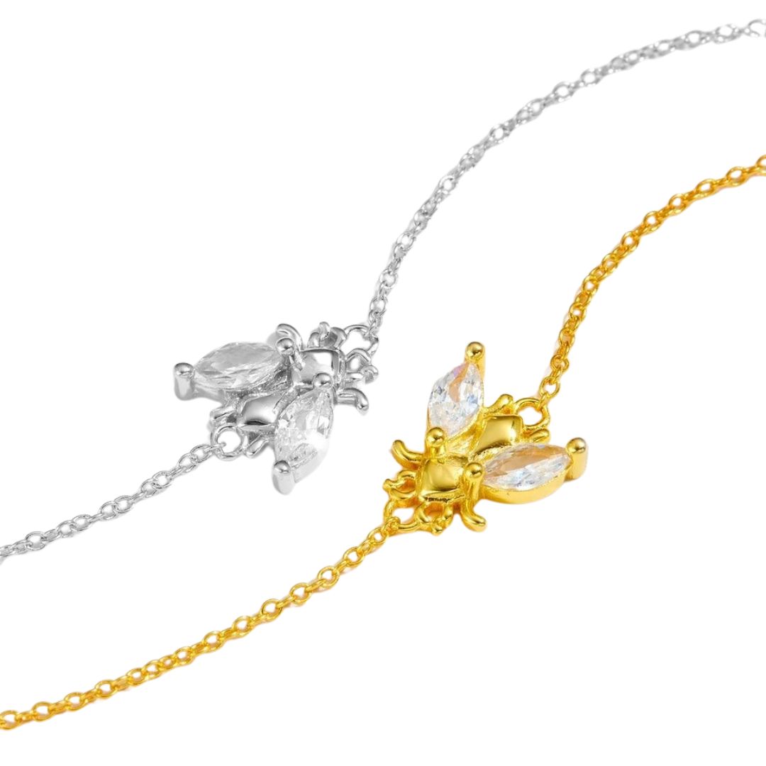 Aurora Silver Bee Bracelet