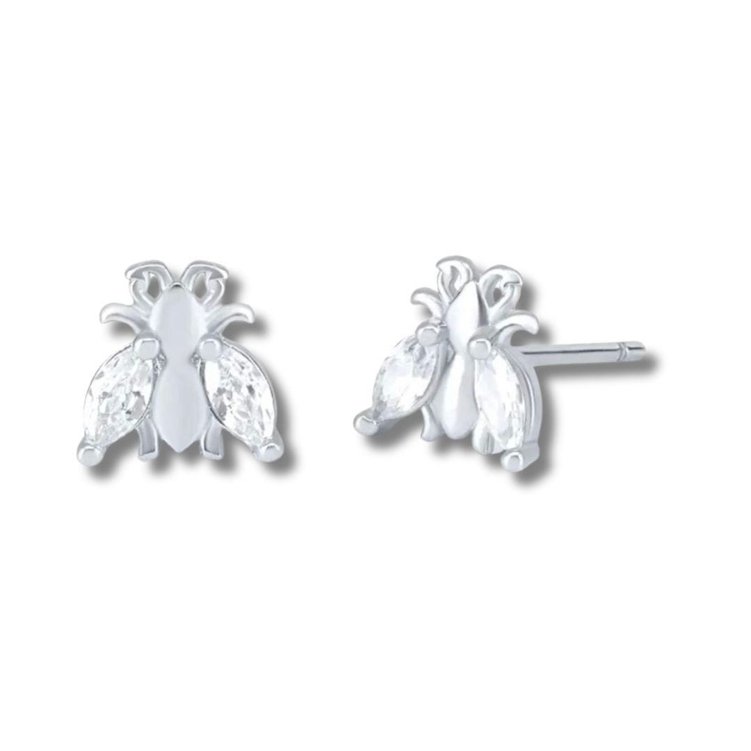 Majesty Silver Bee Earrings