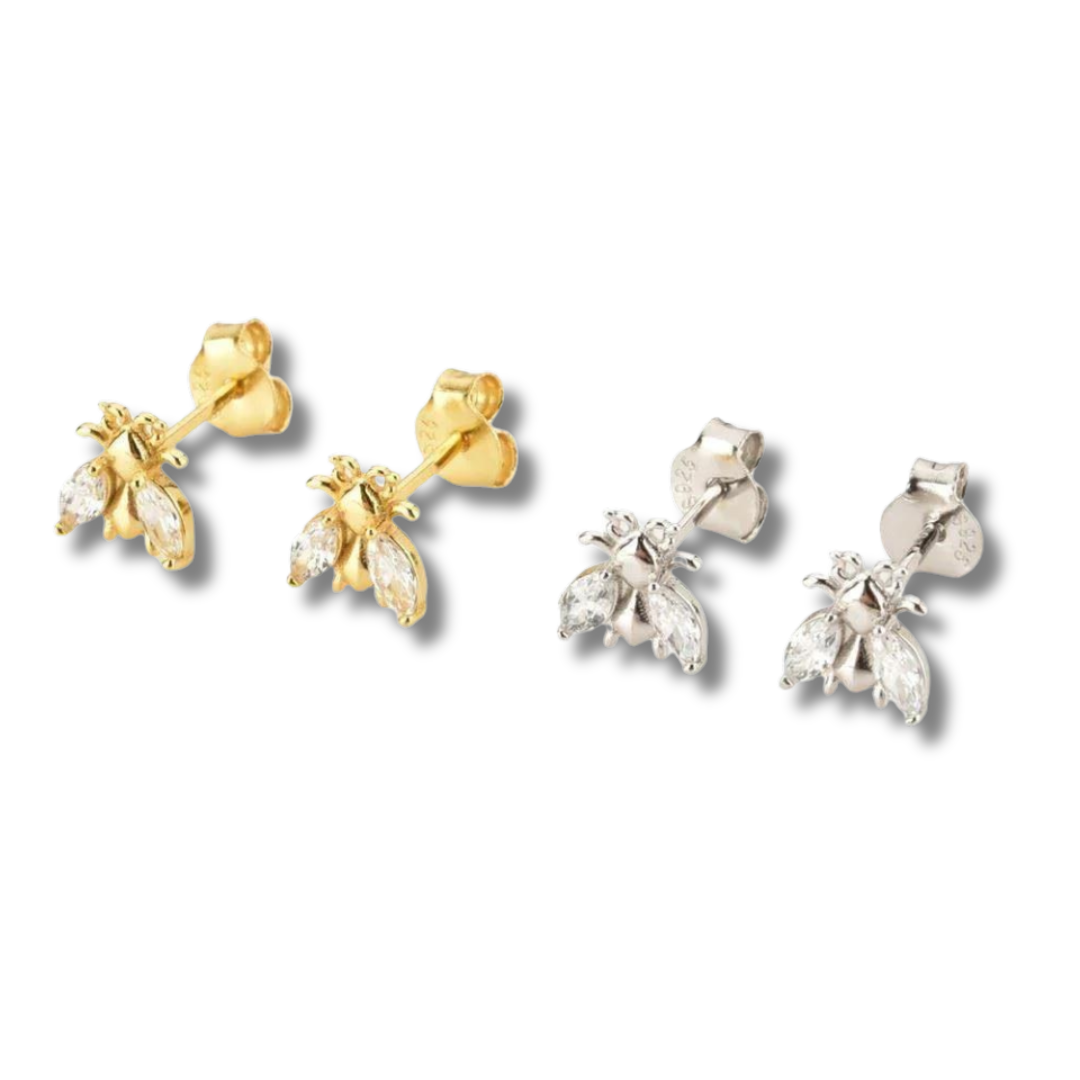 Majesty Silver Bee Earrings