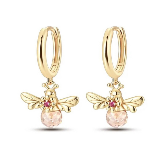 Elegant Gem Gouden Bijen Oorringen