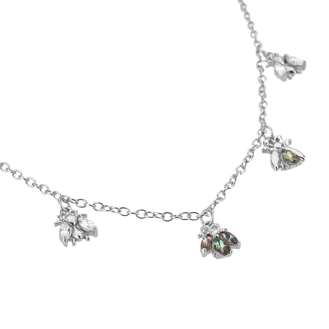 Collar de Abeja de Plata Giardino
