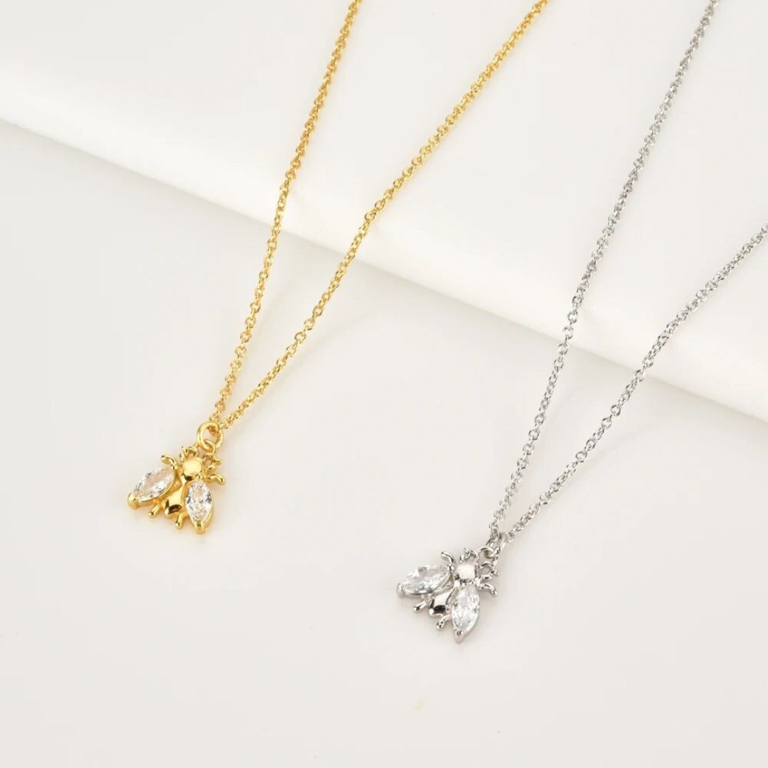 Collar de Abeja Elegance en Plata