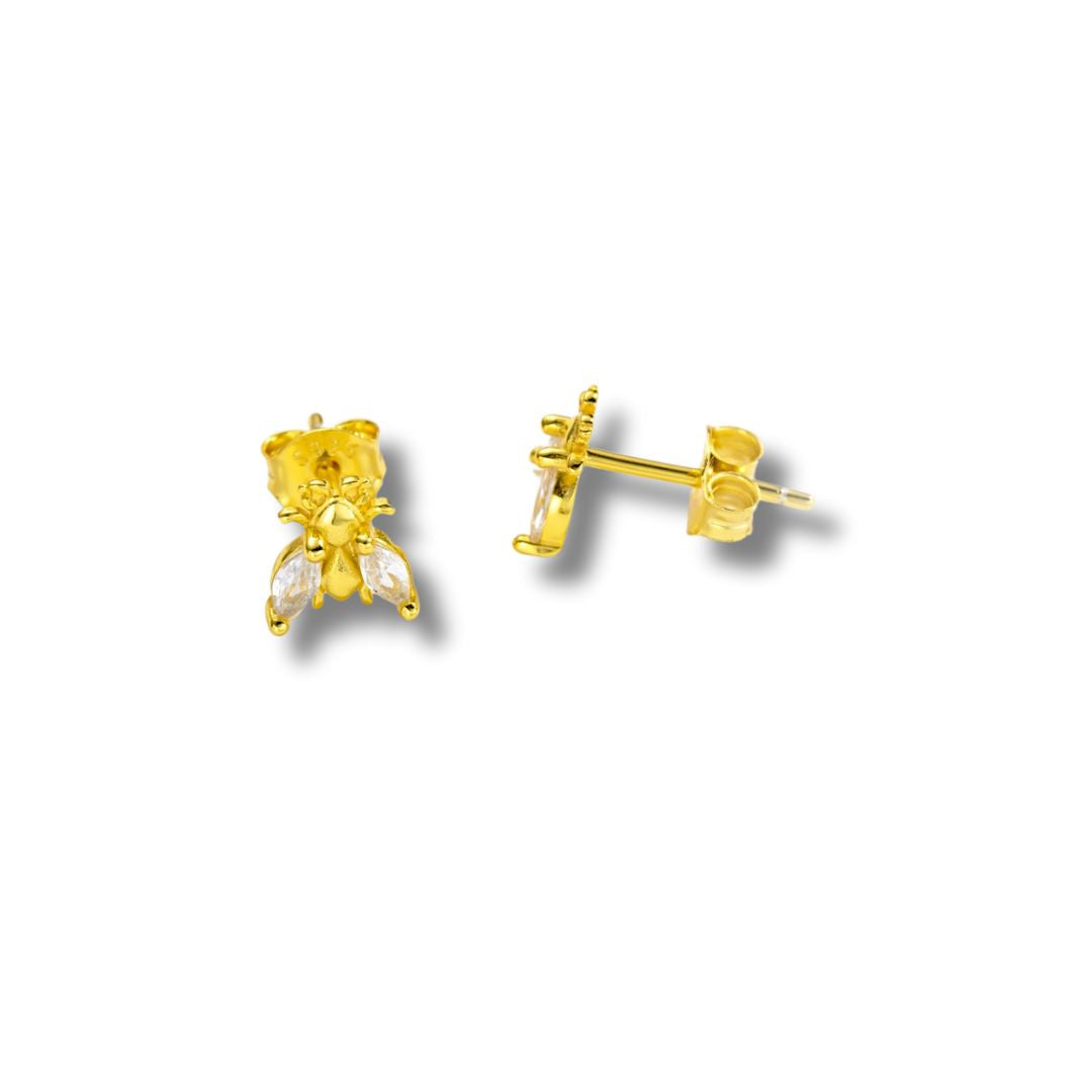 Majesty Gold Bee Earrings