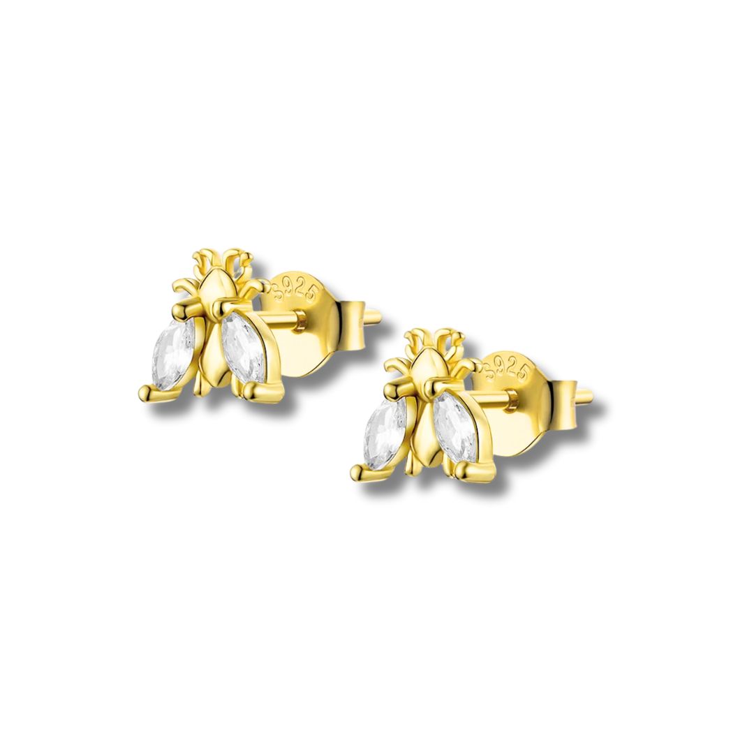 Majesty Gold Bee Earrings