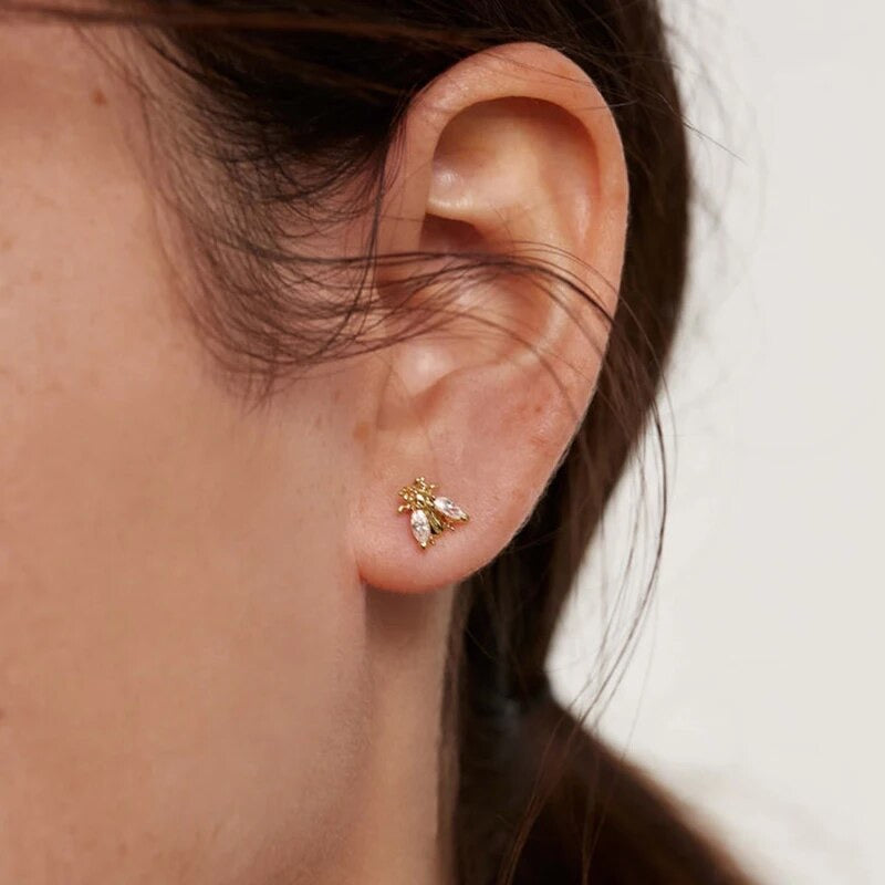 Majesty Gold Bee Earrings