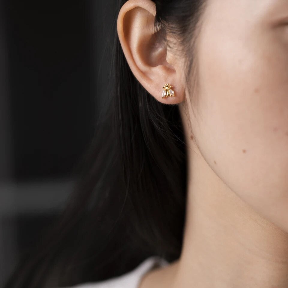 Majesty Gold Bee Earrings