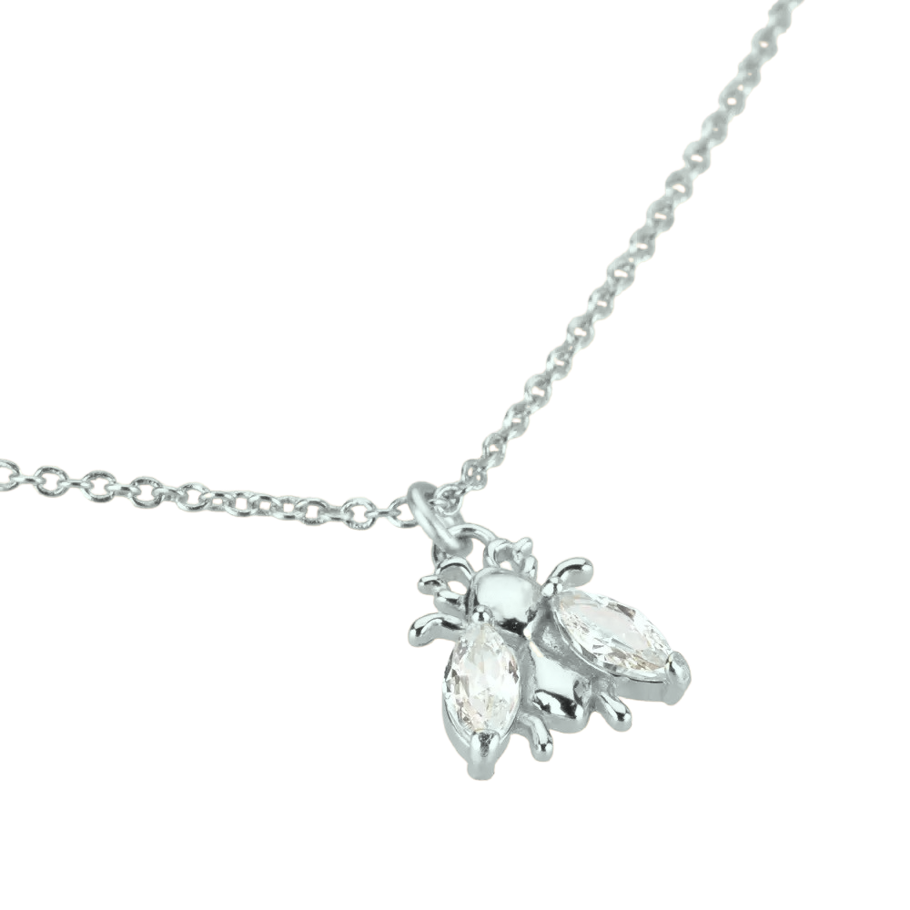 Collar de Abeja Elegance en Plata